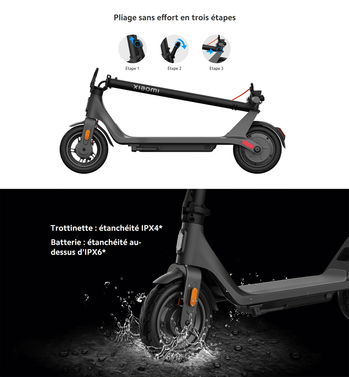 Trottinette Électrique — Pneus 10", 25 km/h, Moteur 300W, Conduite Confortable
