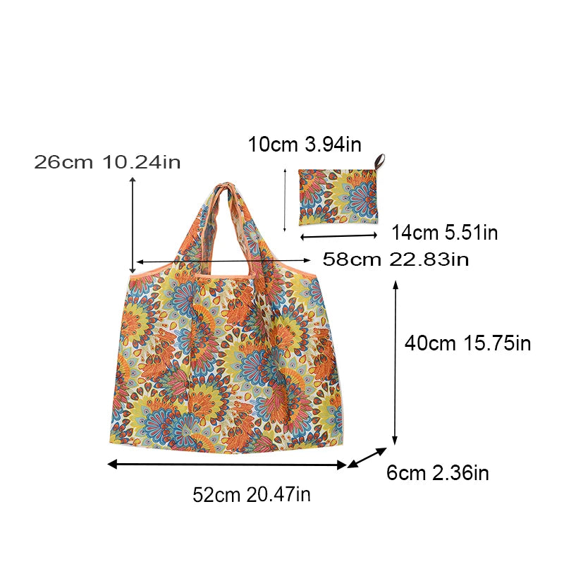Sac Épicerie Pliable Étanche Grande Capacité — Rangement Épaule Portable