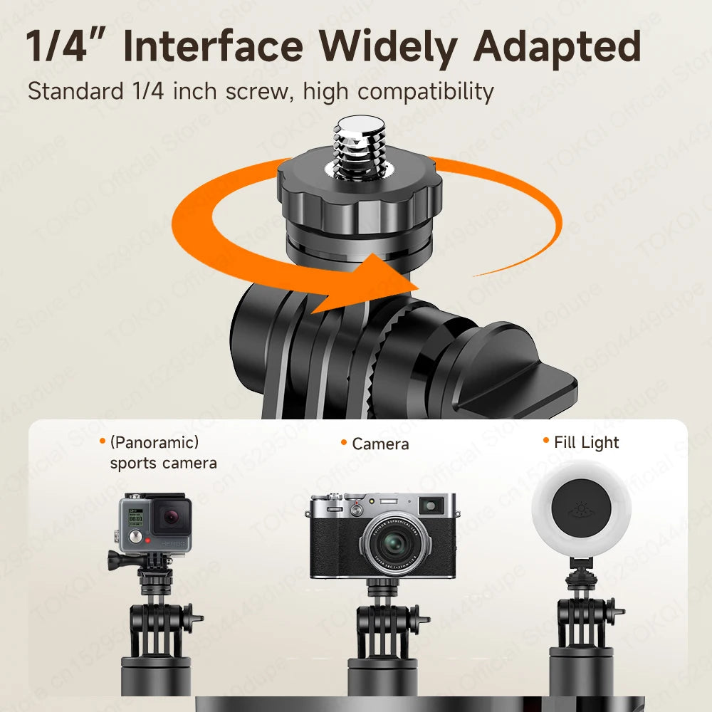 TOKQI TT03 — Perche à Selfie Extensible 1.76m Ouverture Auto Télécommande Magnétique