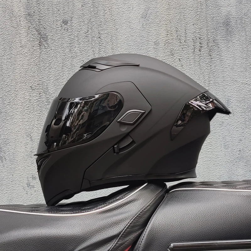 ORZ Motorcycle Helmets Dual Visors DOT Approved Modular Flip Up Helmet Full Face Motorcycle Racing Helmet Motocross Helmet DOT