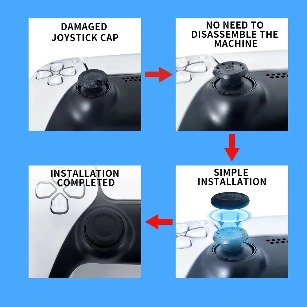 Capuchon de remplacement et réparation pour joystick de manette de jeu — sans démontage, installation facile