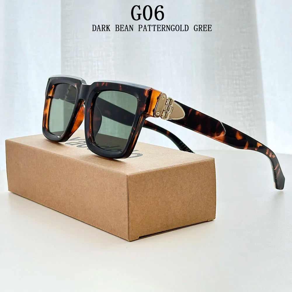 2026 Gafas de sol cuadradas de moda para mujer, estilo vintage de lujo, gafas de sol para hombre, gafas de moda Gafas de Sol Hombre Lujo Gafas de Sol Mujer