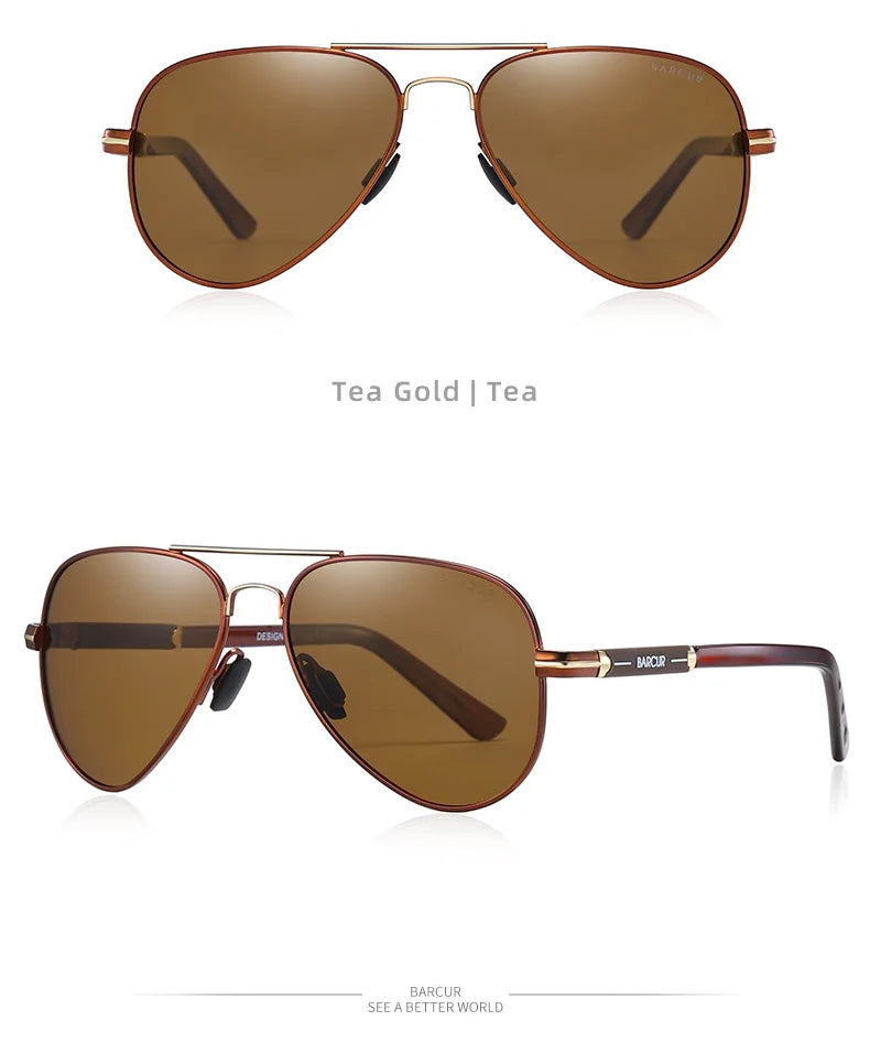 Lunettes de soleil pilotes polarisées — conduite, pêche, randonnée, accessoires homme