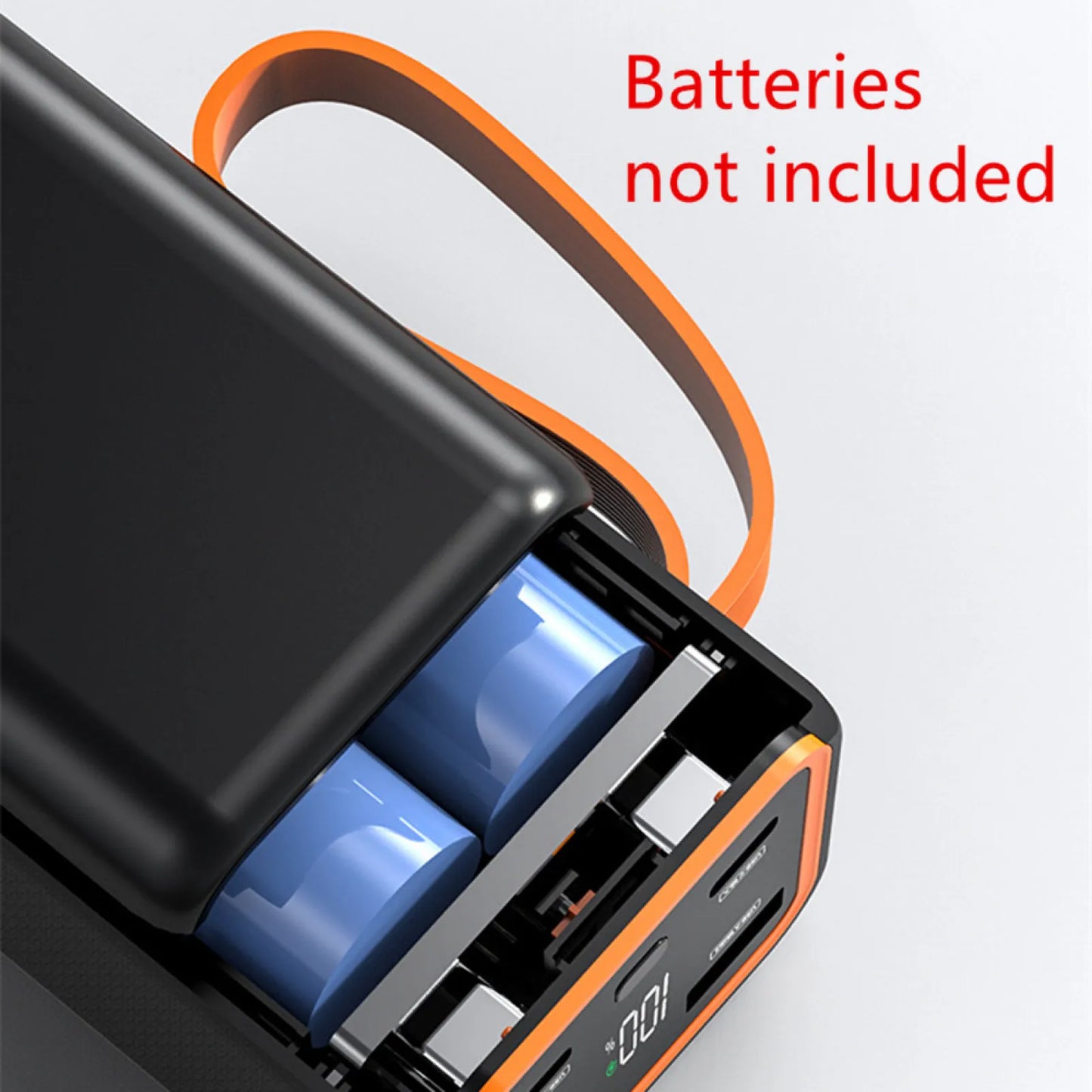 Boîtier de batterie externe 21700 à 4 emplacements, Charge rapide pour téléphone portable, soudage, boîtes de rangement de batterie à monter soi-même avec écran LCD