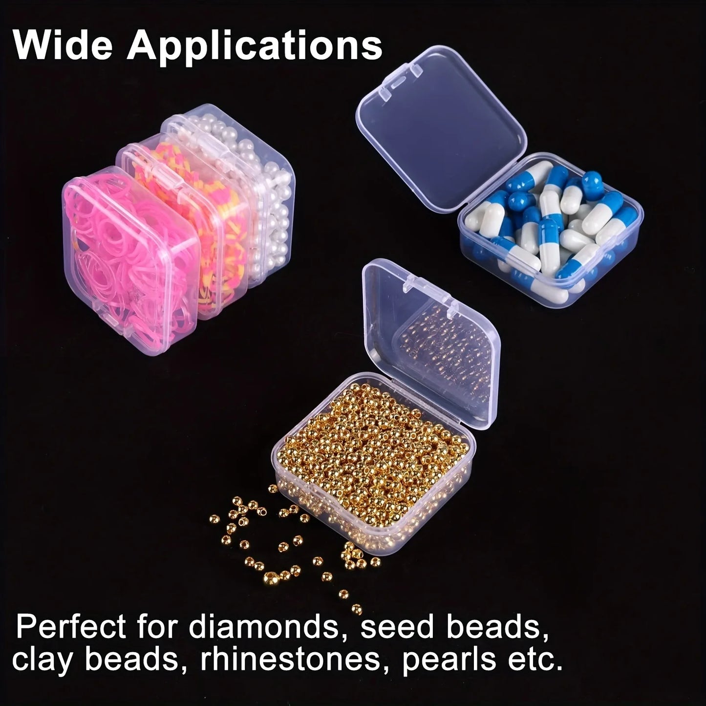 Storage Box for Beads, Nail Art Jewelry, Earrings, Executive Beads, Storage Bottle, DIY, Diamond Painting, Biscuit Crafts, 14 Pieces in 1 Set