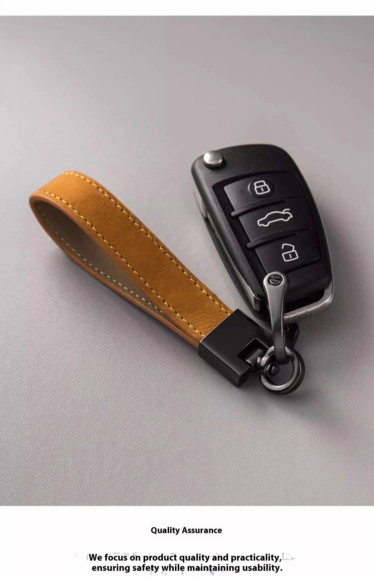Porte-clés pour hommes et femmes, pendentifs de clé de voiture en cuir de vache avec couche supérieure, porte-clés en cuir véritable, cadeaux d'affaires