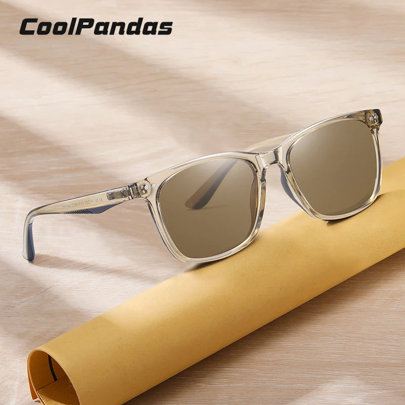 New Trend Square Sunglasses Polarized Sunglasses Men Women Retro Brown Ocean Blue Lens Anti-Glare UV400 Women's Sunglasses