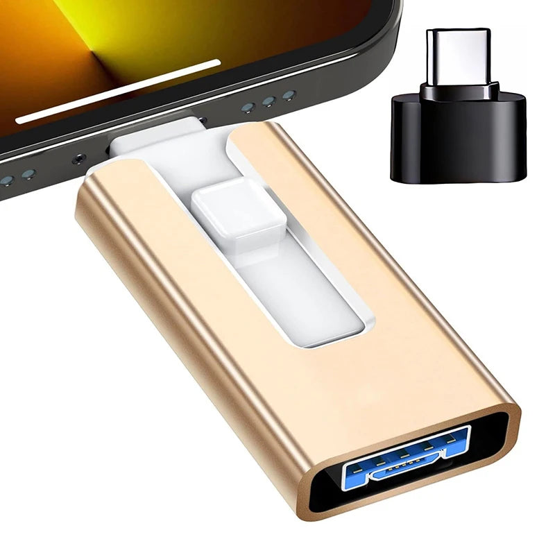4 In1 OTG Micro USB 3.0 clé USB double usage Android TYPE-C clé Mobile Micro USB clé USB clé USB gratuite pour iPhone