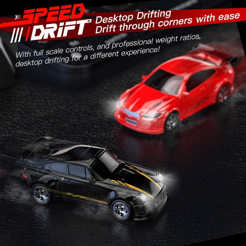 Hot Toy KF20 4WD RC Drift Car 2.4GHz Mini Remote Control Car 1:64 Scale Desktop Model Toys for Kids Boys Children Teens Gifts