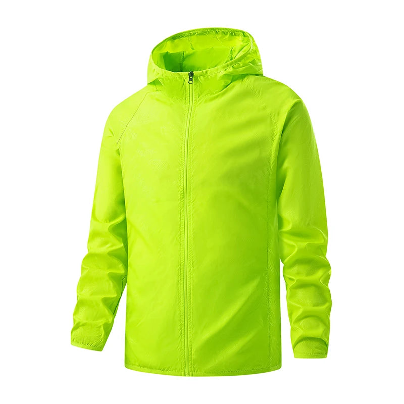 Veste de randonnée imperméable pour hommes et femmes — coupe-vent, protection solaire, camping, escalade, manteau pluie, unisexe (v2)