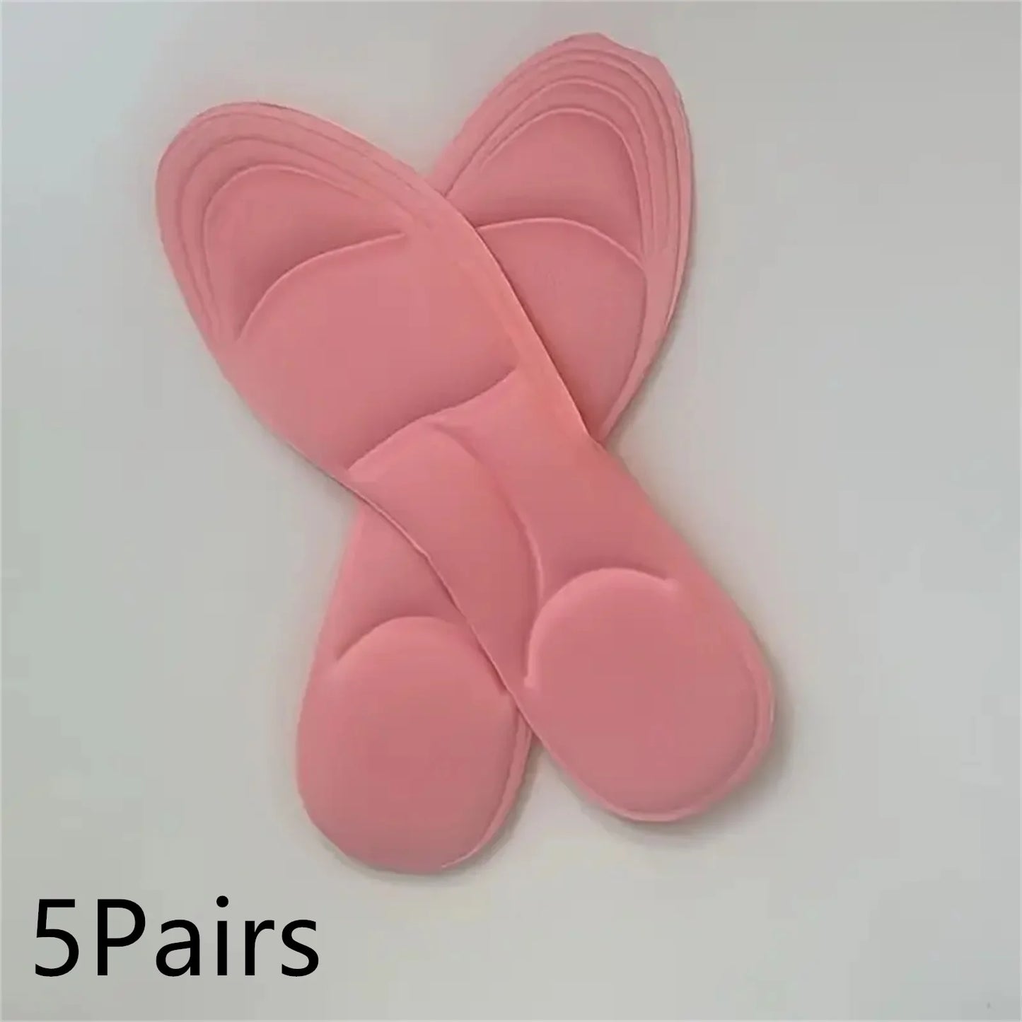 Plantillas deportivas 5D de espuma viscoelástica para masaje, almohadilla transpirable para zapatos de hombres y mujeres, soporte de arco ortopédico, cuidado ortopédico