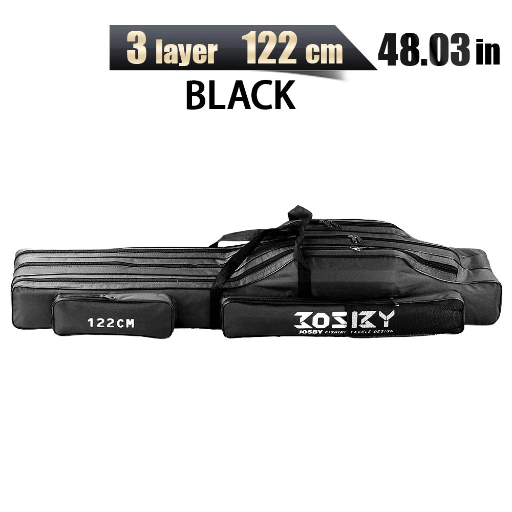 Porte-canne à pêche pliable et Portable, sac de rangement pour outils de moulinet, étui 122cm / 152cm / 182cm