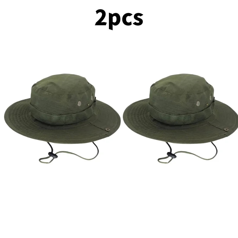 Sombrero para el sol para hombres y mujeres, gorra de camuflaje, para deportes al aire libre, tipo cubo, pesca, senderismo, caza, 60CM