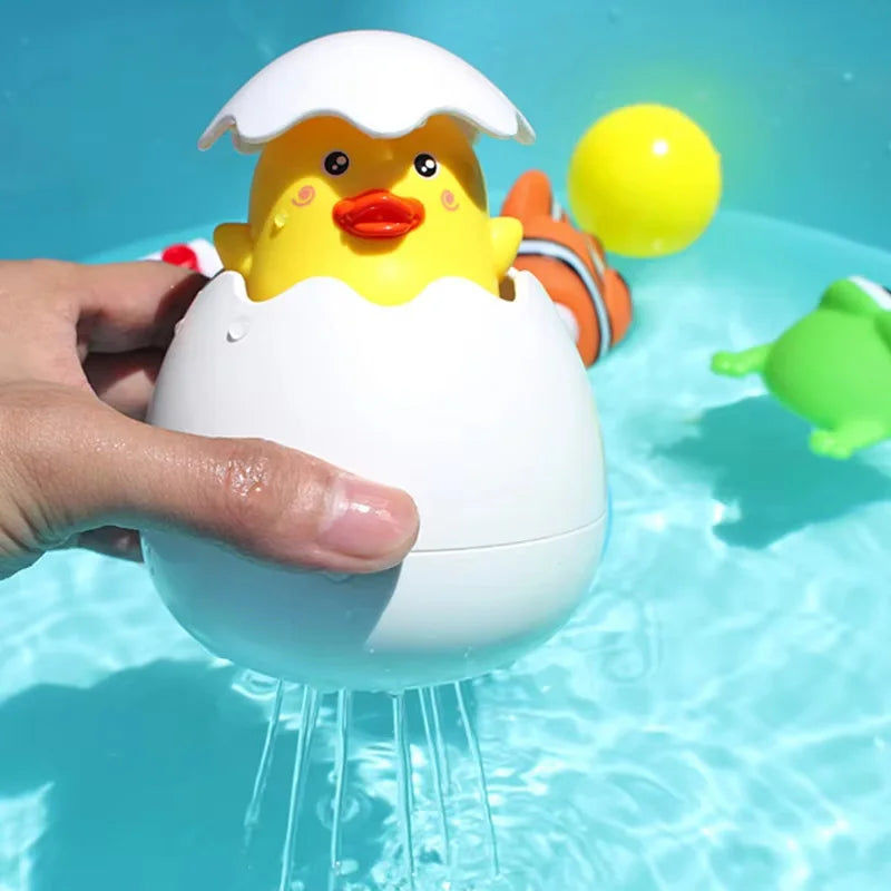 Juguete de baño para bebé, pato bonito, pingüino, huevo, rociador de agua, baño, ducha, juguetes de agua para nadar, regalo para niños