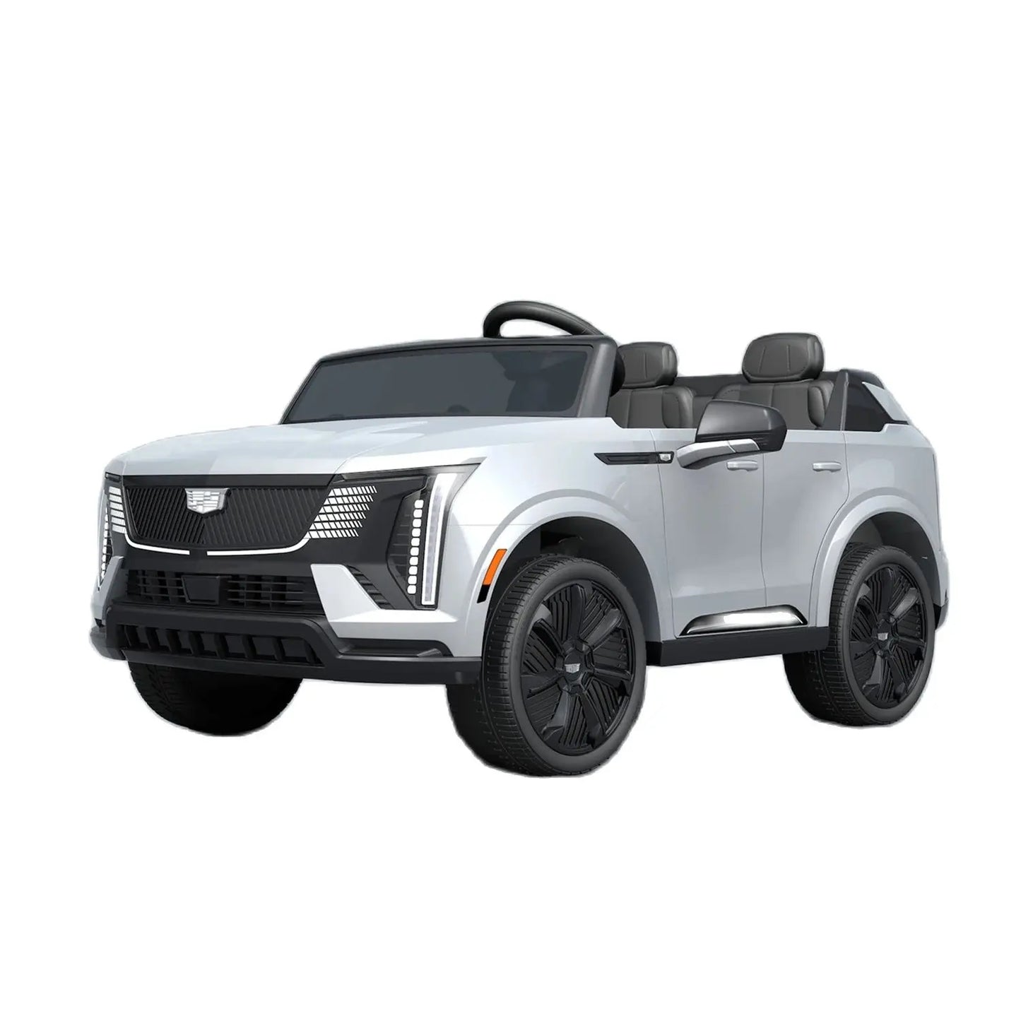 Coche eléctrico de 24 V con mando a distancia, 2 plazas, amortiguación en las 4 ruedas, arranque suave, luces led para niños