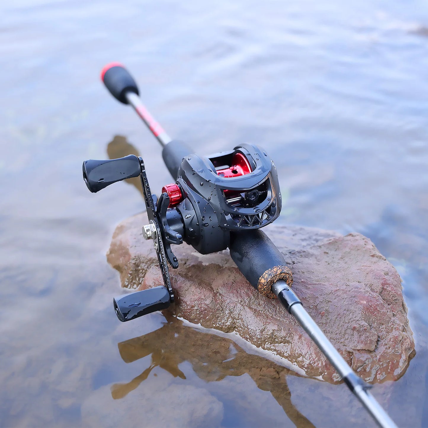 Sougayilang-Kit complet de moulinet de pêche Baitcasting, section Chlor5, rapport de vitesse 7.2:1, pêche au bar et à la carpe, le plus récent