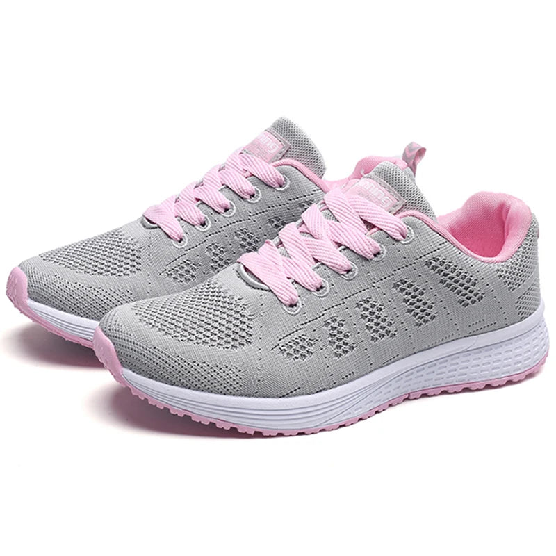 Women's fashion lace-up sneakers, designer women's athletic shoes, breathable shoes, original women's tennis shoes.