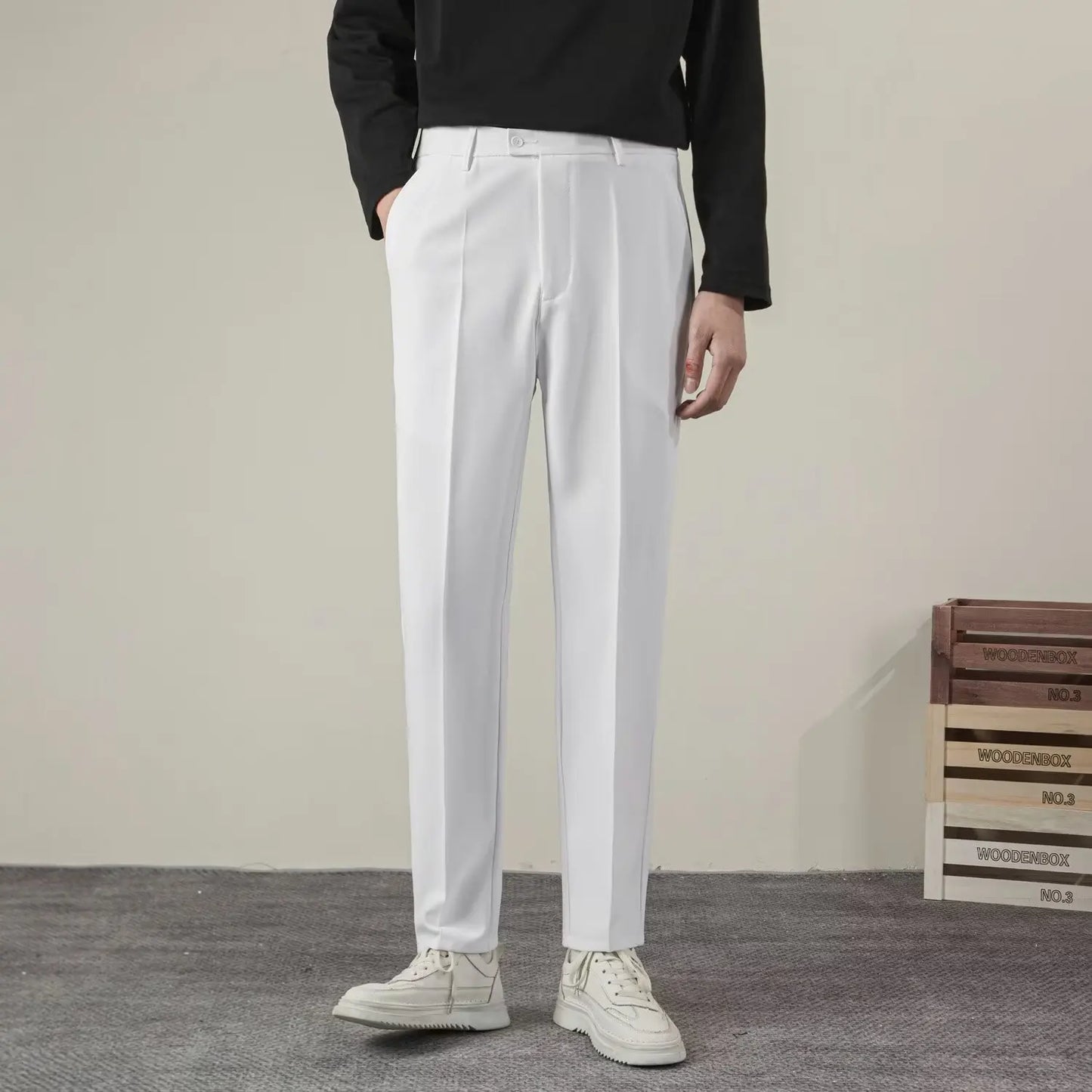 Pantalon d'été décontracté pour homme — coupe slim, style classique