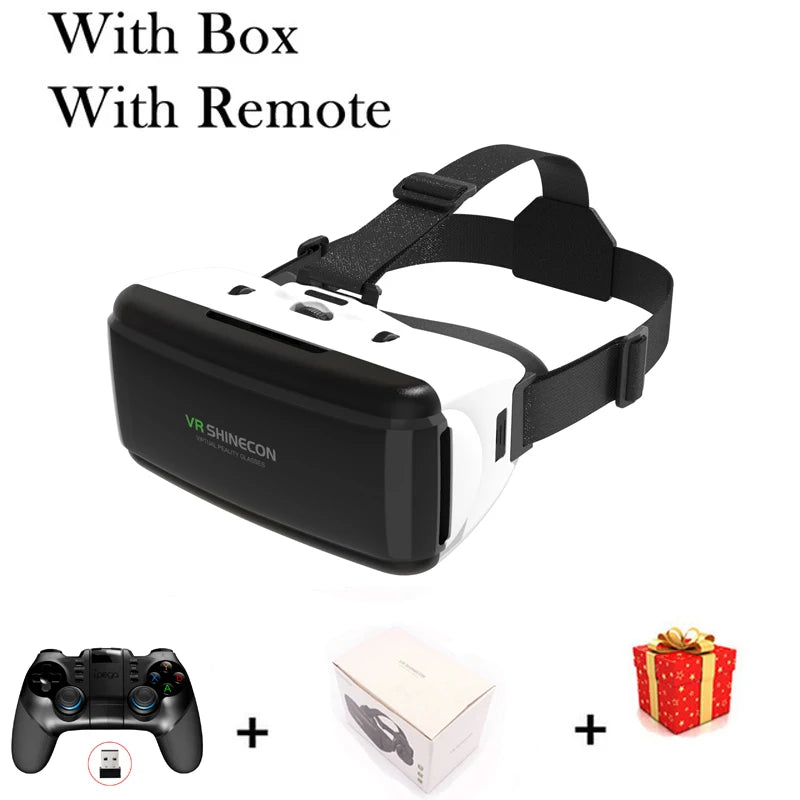 Casque VR 3D réalité virtuelle pour smartphone mobile — jeu augmenté, lentilles (v10)