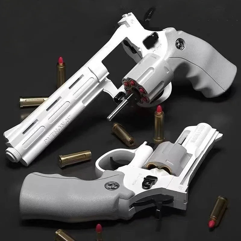 Lanzador de revólver ZP5 357 de tiro continuo, pistola de dardos suaves, juguete para niños y adultos, arma de juego al aire libre