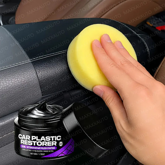 Restaurador de plástico automotriz Agente de renovación de brillo negro para cuero de automóviles y paneles interiores Revestimiento de cera Agente de pulido y reparación de automóviles