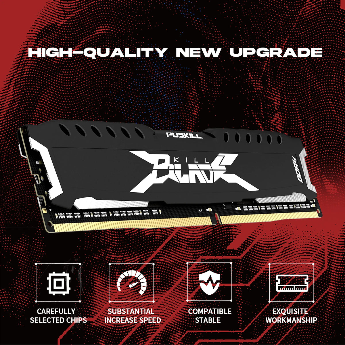 PUSKILL-Mémoire de serveur d'ordinateur de bureau, modèle DDR4, capacité 16 Go 8 Go, fréquence d'horloge 1.2/3200/2666mhz, ram, format UDIMM