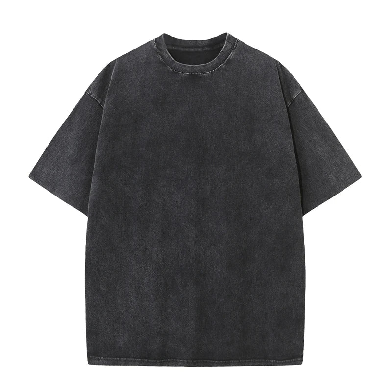 T-Shirt Coton Lourd 230G Homme — Vintage Lavé Surdimensionné Streetwear