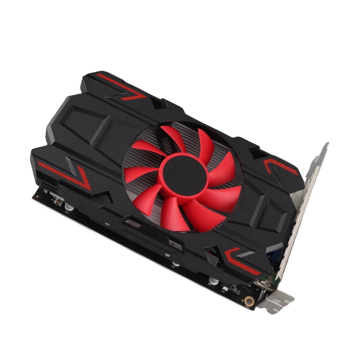 Carte graphique HD7670 4 Go DDR5 128 bits avec ventilateur de refroidissement, prise en charge 2560x1600, interface multimédia HD, carte graphique de jeu DVI VGA