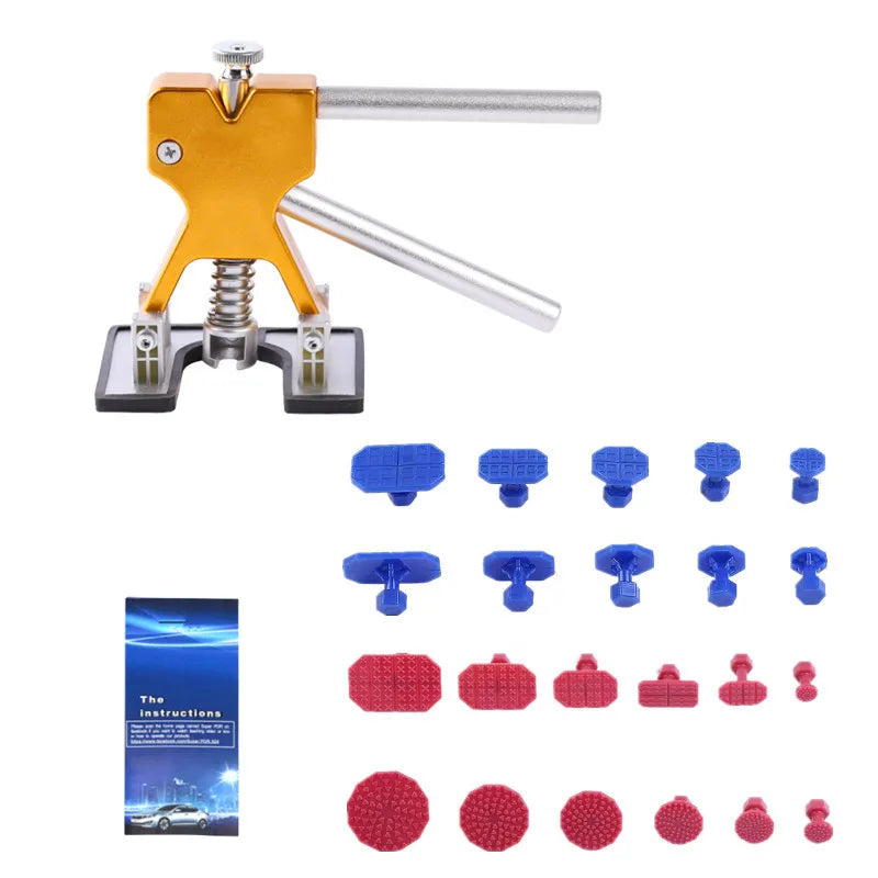 Kit d'extraction de plastique pour carrosserie de voiture, feuille métallique sans peinture, outils de réparation pour enlever les fosses de grêle, ensemble de ventouses chaudes de plusieurs tailles