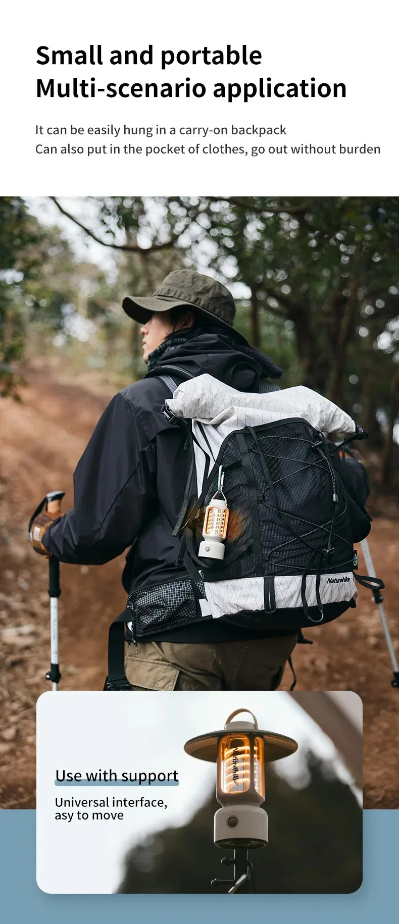Naturehike rétro lanterne atmosphère lumière Camp lumière extérieure Camping lumière Camping cheval lumière charge tente lumière éclairage