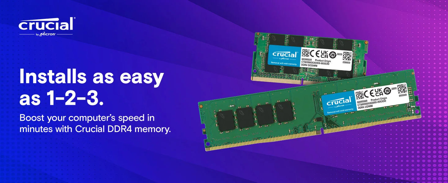 Crucial DDR4 RAM 16GB 32GB 4GB 8GB 3200MHz 2133 2400 2666MHz mémoire d'ordinateur portable SODIMM PC4-25600 21300 19200 17000 pour Intel et AMD
