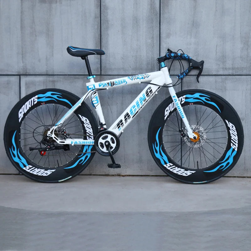 China factory new bike 700*23C 25C steel tire road bike disc brake with 24 speeds