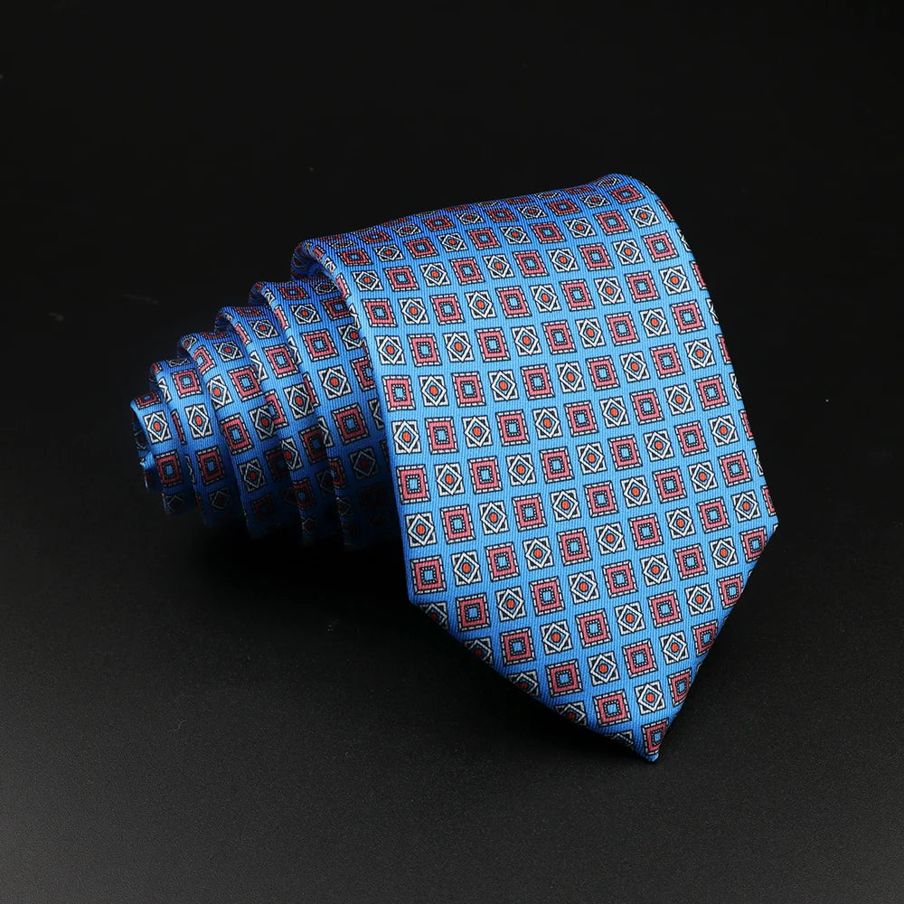 51 Estilos hombres corbatas de seda Jacquard a rayas a cuadros corbata floral accesorios uso diario camisa traje corbata regalo de fiesta de boda