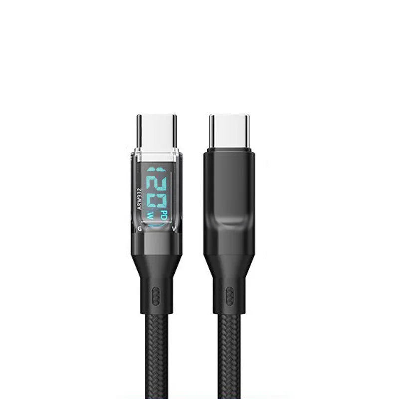 Câble USB Type-C charge ultra rapide 120W — transfert de données, compatible Lightning