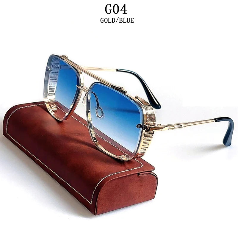 Lunettes de soleil Steampunk vintage pour hommes — punk, surdimensionné, femmes, rétro, carré