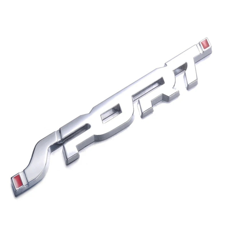 Accessoires de voiture autocollant style métal 3D Chrome noir Auto coffre de voiture course Sport mot lettre Logo emblème Badge autocollant