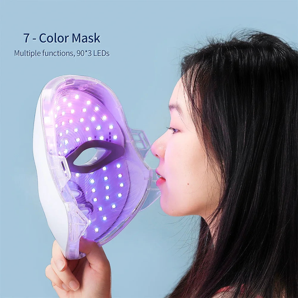 7 Colors LED Facial Mask, LED Repair Skin Beauty Machine, Wireless Use