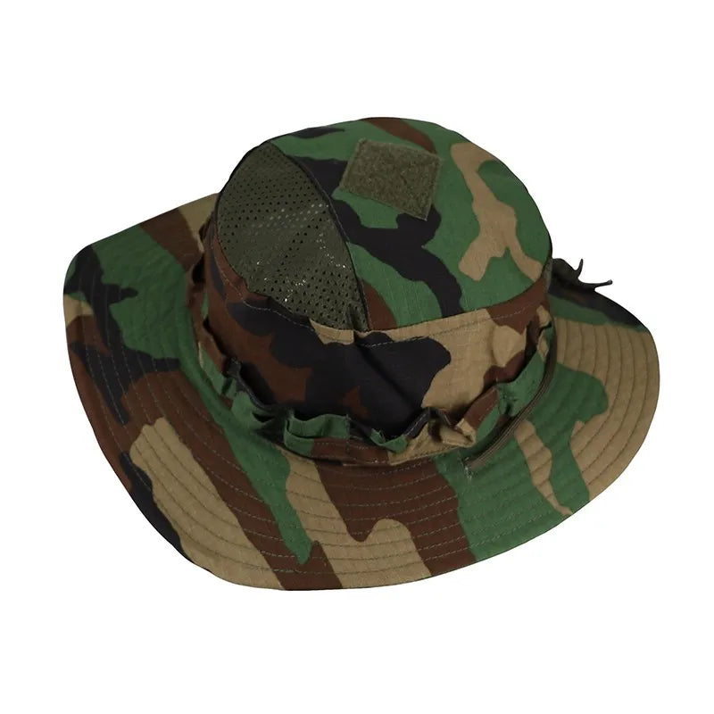 Nouveau 2026 Casquette Bob Camouflage Multicam avec Poche Carrée pour Passionnés de Tactique, Chapeau de Soleil pour Pêche, Randonnée et Activités de Plein Air