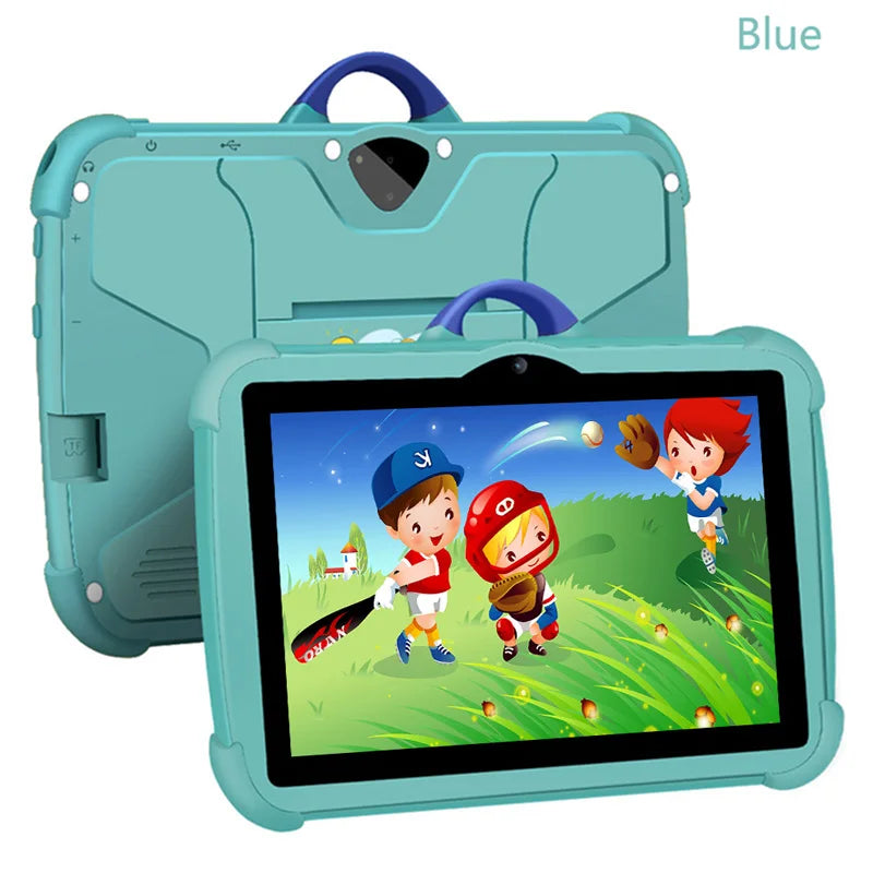 Tablette PC pour enfants 7 pouces Android 13 — Quad Core, 4 Go RAM, 64 Go ROM, apprentissage éducatif