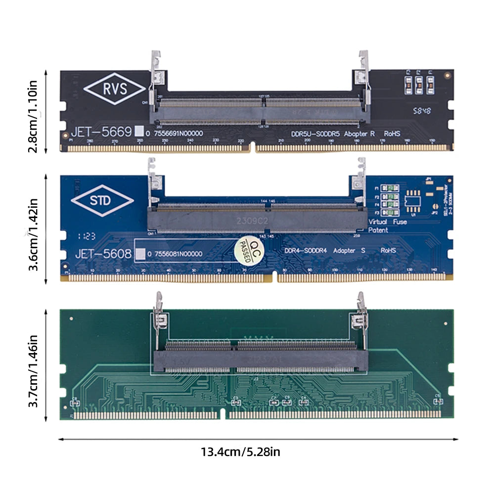 Ordinateur portable vers ordinateur de bureau mémoire RAM DDR3 DDR4 DDR5 adaptateur de mémoire carte de connecteur