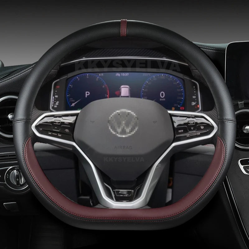 Housse de volant de voiture en forme de D — compatible plusieurs modèles 2015-2021