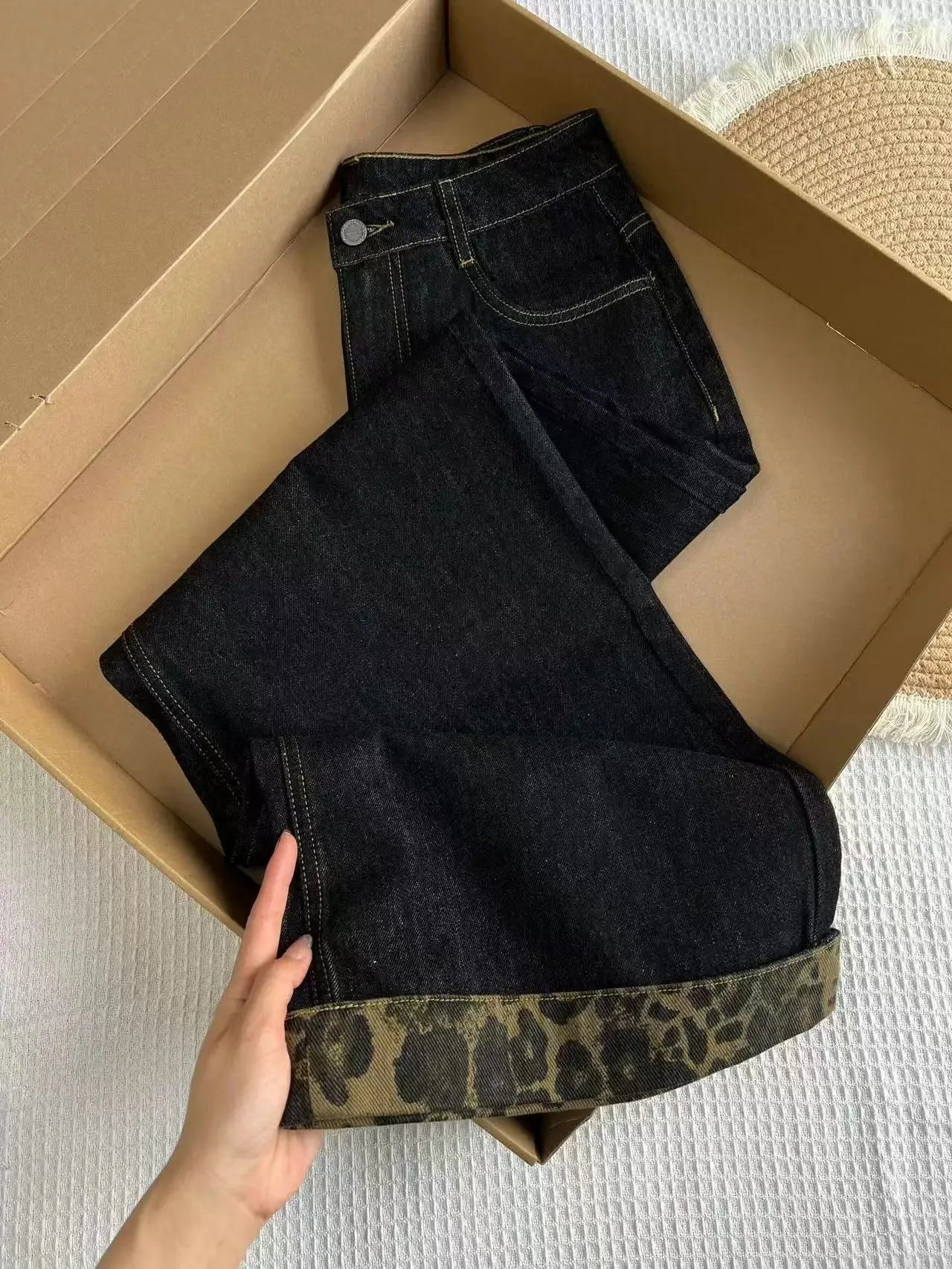 Jean Femme Y2K Taille Haute — Vintage Droit Jambes Larges Streetwear 2025