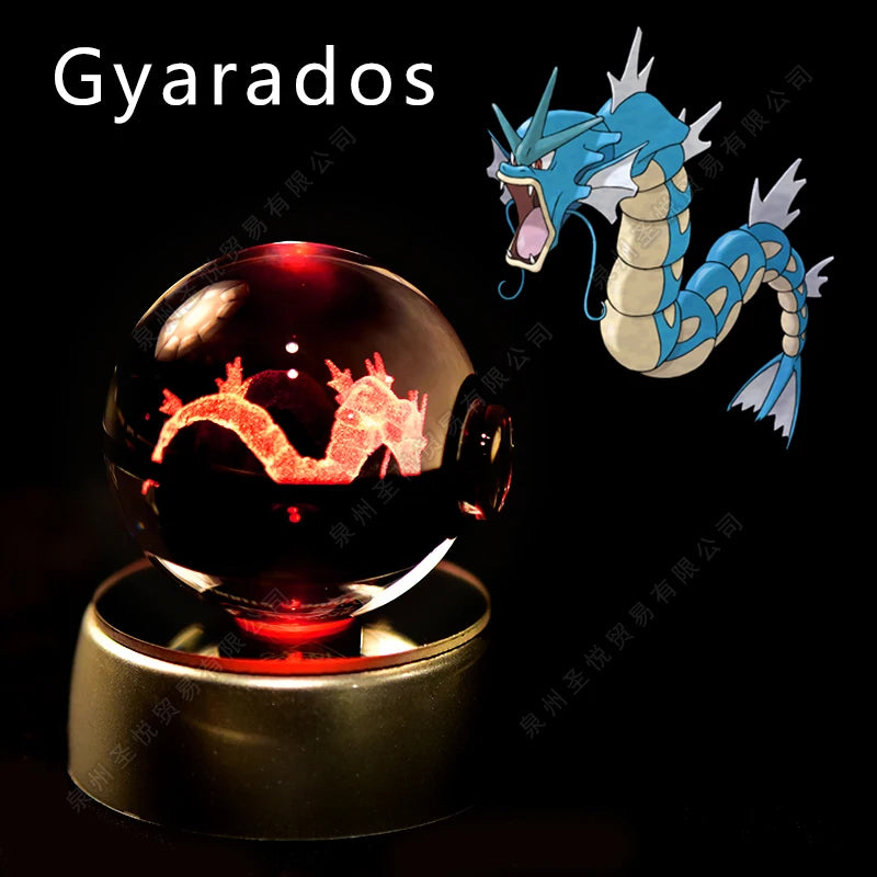 Boule de cristal 3D veilleuse — lampe en verre, statue, cadeau d'anniversaire pour enfants