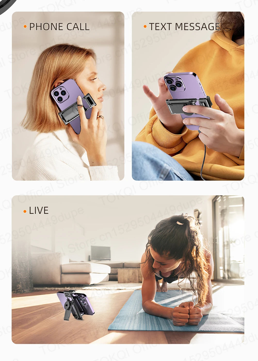 TOKQI TT03 — Perche à Selfie Extensible 1.76m Ouverture Auto Télécommande Magnétique