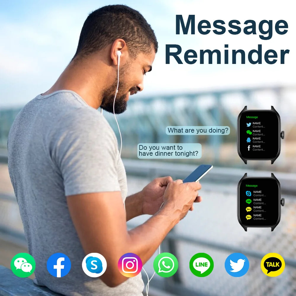 Smartwatch LAXASFIT H9 con esfera para responder llamadas, rastreador de calorías, frecuencia cardíaca, monitor de oxígeno en sangre, reloj inteligente Bluetooth