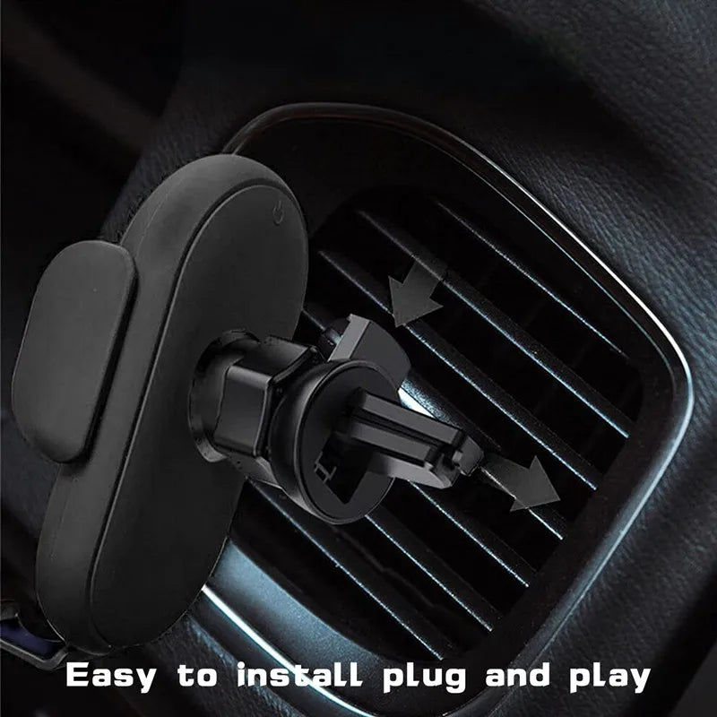 Support de chargeur sans fil 30W pour voiture, support de téléphone pour grille d'aération, rotatif, Intelligent, infrarouge, charge rapide sans fil