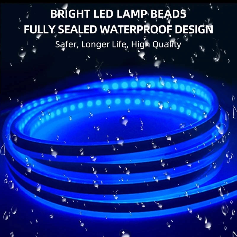 Feux Diurnes LED Capot Voiture Démarrage Balayage — DRL Décoratifs 12V 150cm