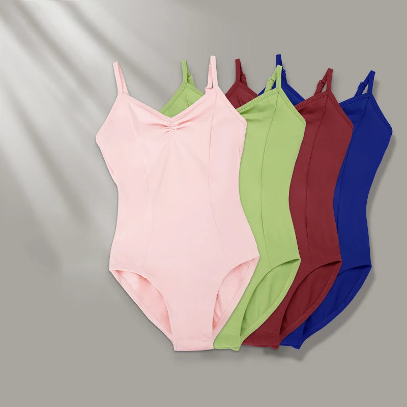 Justaucorps de Ballet en Nylon pour enfants, Test professionnel, sans manches, dos en V, gymnastique, danse, maillot de bain d'été pour enfants