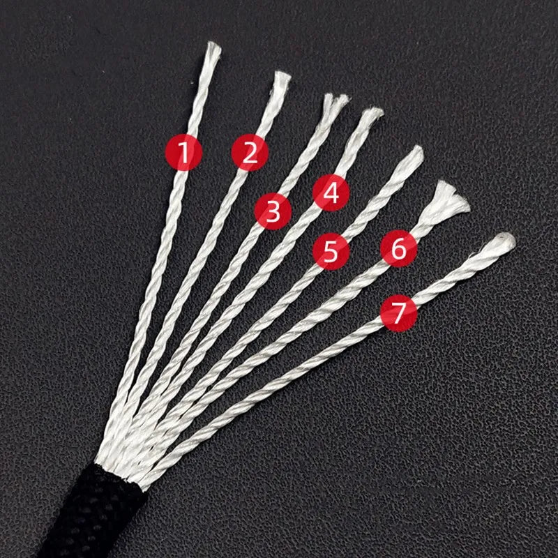 Corde paracorde 5/15/30m, 7 brins, 4mm, militaire tactique 550, cordon de Parachute, accessoires de Camping, ligne de Bracelet de survie en plein air, bricolage