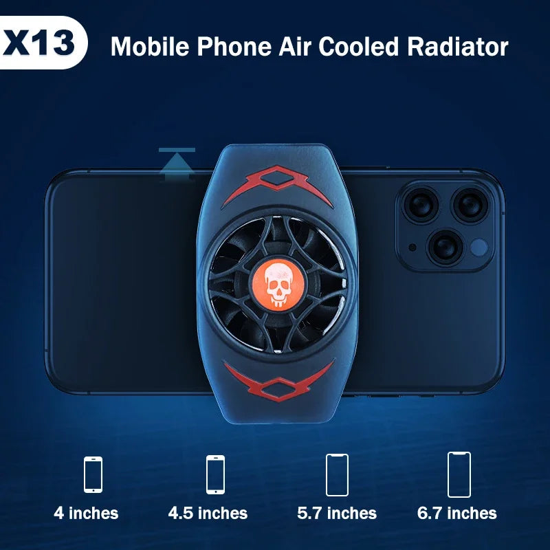 Ventilateur de refroidissement téléphone portable clip arrière — gaming, streaming, dissipateur de chaleur